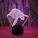 Produktbild 3D LED Licht Nachtlicht Optische Täuschung Lampe Schreibtischlampe Tischlampe Nachtlicht 7 Farben mit Acryl-Ebene & ABS Basis & USB-Ladegerät Schildkröte