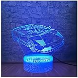 Veilleuses Cool 3D Lampe De Table Visual Led Veilleuses Pour Les Enfants Toucher Usb Lampe De Bureau Ado Chambre Décor Enfants Garçons Cadeau De Noël cadeau Bureau décoration