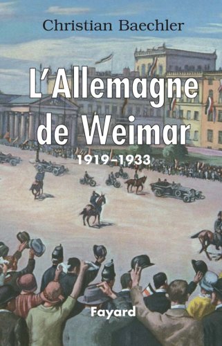 couverture de : L'Allemagne de Weimar