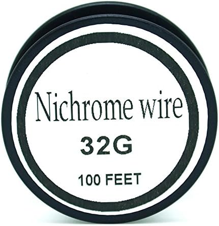 zhouyoungsuk Nichrome wire36g 34g 32g 30g 28g 27g 26g 24g 22g 20g Gauge 100 FT 0.2mm Resistor AWG Resistance (32Gauge/100Feet)