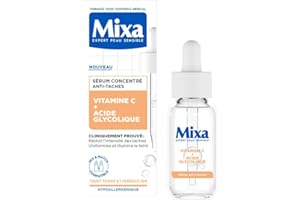 Mixa - Sérum Concentré Anti-Taches - Pour les Teints Ternes - Enrichi en Vitamine C et Acide Glycolique - 30 ml