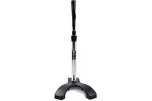 TANNER Herren Heavy Batting Tee, Poliertes Metall mit Schwarz, Standard/Adult