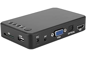 HDMI Mediaplayer, 1080P 4K Ultra HDMI Digitaler Multimediaplayer mit Adapter und Fernbedienung für -MKV/RM- MMC USB-Laufwerke und SD-Karten Car HD Player