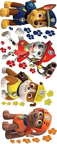 Paw Patrol Wandtattoo ? 3D Schlafzimmer Jungen Mädchen Große Kinder - 3