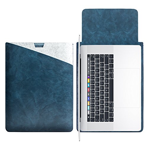 WALNEW 13 MacBook Pro 13 Zoll  A1706 A1708  Ver  ffentlicht in 2016 2017  Schutzh  lle  H  lle Sleeve Case  Cover  mit Zwei-Taschen-Design mit Gesch  