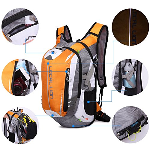 Local Lion Erwachsene Fahrradrucksack Trinkrucksack Reiserucksack Sportrucksack Tagesrucksack Outdoor Ultraleicht Wasserabweisend 18L - 3