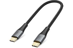 CableCreation Krótki kabel USB C na USB C 25 cm, kabel USB typu C, kabel do szybkiego ładowania, podwójnie pleciony zewnętrzny kompatybilny z Z Fold 4/3, Z Flip 4/3, Galaxy S22 Ultra S22 S21 S20,