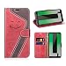 Produktbild Mobesv Smiley Huawei Mate 10 Lite Wallet Handyhülle Lederhülle Ledertasche für Huawei Mate 10 Lite Tasche Hülle Leder, Rot/Dunkel Violett