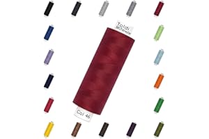 Nähmit - Gütermann Toldi Fil à coudre polyvalent – 500 m de fil pour machine à coudre + carte de couleur gratuite (18-46 – rouge cerise)