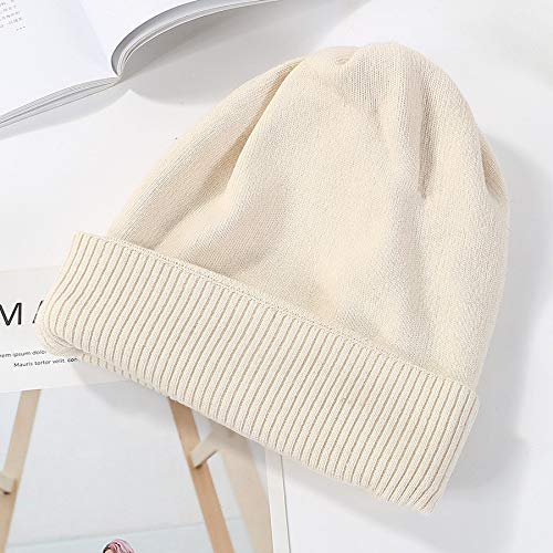 Preisvergleich Produktbild Hmmao Hüte Crimp-Strickmütze Frauen Einfarbig Warme Strickmütze Kopfmütze Herbst Hut