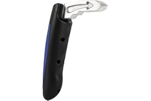 QCZJ Auto-Hilfsgriff für ältere Gehstock , Stehhilfe, tragbarer Haltegriff, All-in-One mit eingebauter Sicherheitsgurtschneider und Fensterbrecher(blau)