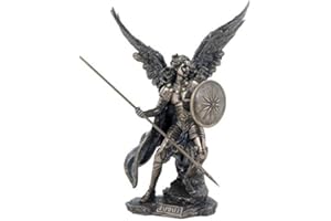 Veronese by Joh. Vogler GmbH Archanioł Rafael z włócznią i tarczą, anioł stróż, figurka z brązu