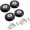 4Pcs 50x18mm Luggage Suitcase Replacement Wheels, Rubber Swivel Caster Wheels Bearings Repair Kits for Suitcase (50mm*18mm)