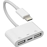 für Apple-zertifizierter Lightning-Stecker auf USB-Buchse-Adapter OTG und Ladekabel für iPhone 11 12 13 14 Pro Max 7 8Plus fü