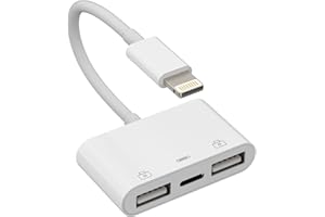 ZOYUZAN für Apple-zertifizierter Lightning-Stecker auf USB-Buchse-Adapter OTG und Ladekabel für iPhone 11 12 13 14 Pro Max 7 8Plus für iPad Air A Kamera Memory Stick Flash-Laufwerk Kabelkonverter Ladesplitter