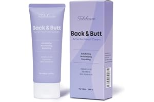 Tobcharm Akne Creme für den Rücken, Anti Pickel Creme am Gesäß, Behandlung von Akne am Körper mit Azelainsäure 100 ml, Acne Creme Behandlung von Pickel, Creme gegen Pickel, Rücken-Akne-Behandlung