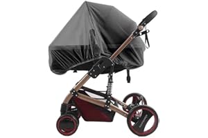AHDMR Moustiquaire Poussette, Moustiquaire Universelle Nacelle Filet Anti Moustique Landau Maille Fine Moustiquaire à Couverture Complète pour Cosy Siège Auto Berceau Couffin Protection Optimale Insectes