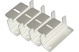 LOWENERGIE 4 x Metal Solar Panel Mounting Bracket Set Kit Aluminium Caravan Boat (Silver)
