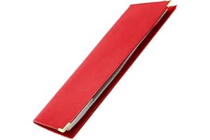 LIVAN - L702 - Porte chéquier Longue - Porte Cartes - Cuir - Format Classique - Homme Femme - 23,5 x 10 cm (Z Rouge)