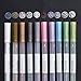 Produktbild Metallic Marker, YHence Metallic Marker Pens 10 Stück für Gästebuch, Landkarte, Adult Coloring Bücher DIY Photo Album Dekoration auf jeder Oberfläche-Papier, Glas, Plastik, Keramik und mehr
