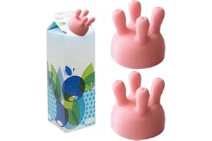 JAWUZ Pack of 2 Cow Udder Milk Cap, Cow Udder Milk Bottle Pourer, Packed Milk Pourer, Udder Attachment for Milk, Funnel for Milk Bottle Attachments, Makes Pouring Easier, a