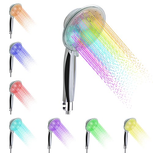Duschkopf LED CrazyFire 7 Farben Automatische Wechsel Rund LED Handbrause