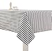 Produktbild YOUJIA Gestreift Tischdecke Simpel Gartentischdecke Pflegeleicht Tischtuch Tischwäsche für Couchtisch, Esstisch (Schwarz #Gestreift, 100*140cm)
