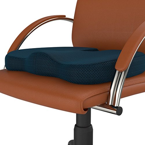 Bonmedico® Orthopädisches Sitzkissen Mit Innovativer Gel-Beschichtung Und Anti-Rutsch Bezug, Wirkt Schmerzreduzierend, Sorgt Für Gerade Körperhaltung Und Steißbein-Entlastung, Geeignet Für Auto, Büro- & Rollstuhl Sowie Reisen (Standard) - 6