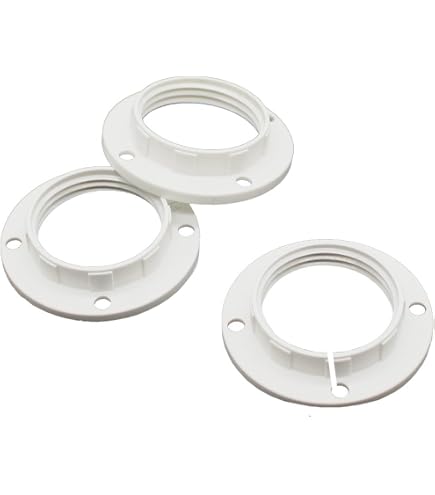 PATIKIL G9 Lampenfassungsringe – 12 Stück, Aus Kunststoff & Zinklegierung, Silber/weiß, Passend Für 20 Mm Gewinde
