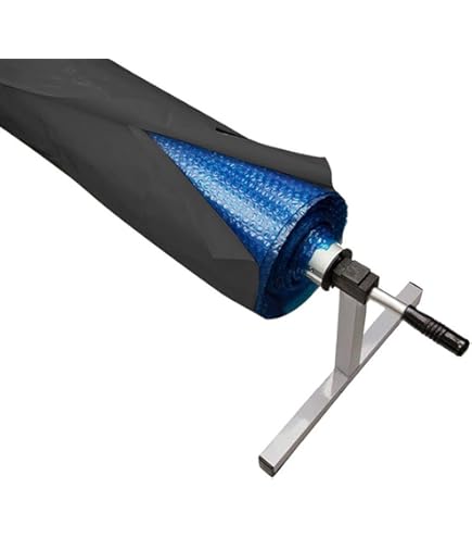 International Pool Protection Pack Bâche Thermique De 600 Microns + Enrouleur Télescopique De 81 Mm 7 X 4.5m