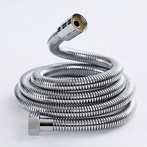 Aothpher Verchromt,Edelstahl Wand Einbau Duschkopf Regenbrause Regendusche Duschsystem mit 40cm Messing Duscharm,25X25cm Ultradünner quadratischer Edelstahl 304 Duschkopf und 150cm Edelstahl Brauseschlauch - 4