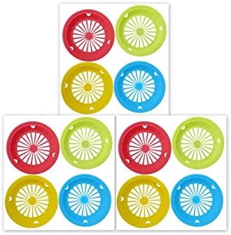 Paper Plate Holders Plastic 12 Pcs Reusable For Parties, Picnics , Camping , Walking, Party Matte Colour (12)