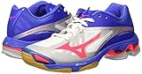 High quality Imported Shoes Mizuno Chaussures Femme Wave Lightning Z2 Blanc/Rose/Bleu