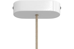 creative cables Kit Rosace en Bois Ovale - Blanc