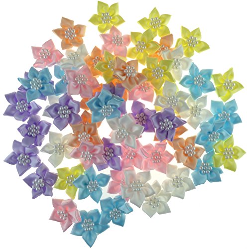 Personal Impressions60 Ribbon Stars with Pearls-Pastels, Synthetic Material, Multi-Colour, 17.6 x 12.4 x 2.5 cm