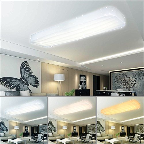 Preisvergleich Produktbild VGO® 60W Farbwechsel Wellig LED Deckenleuchte Quadratisch Starlight-Effekt Wandlampe Badezimmer geeignet Badezimmer geeignet 3in1