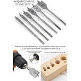 Mucit Home 6 Par&ccedil;a Matkap U&ccedil;una Takılan Tahta Ahşap Oyma Ağa&ccedil; Delici Yaprak Seti Pan&ccedil; Yaprak Punch Kelebek Pan&ccedil;