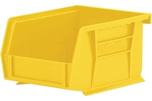 Akro-mils 30210 12,7 cm par 10,2 cm par 7,6 cm de rangement en plastique empilables à suspendre Akro Poubelle, Berry, 24-pack, 30210YELLO
