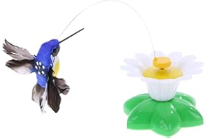 ZIURMUT Teaser elettrico per gatti, giocattolo da stuzzicare per gatti a forma di colibrì, giocattolo interattivo per gatti con ronzio in ABS con rotazione di 360°, giocattolo da stuzzicare per animali domest