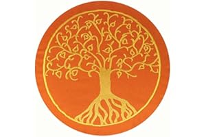 MAYLOW YOGA MIT HERZ maylow – Yoga con corazón ® Bordado Árbol de la Vida 33 x 15 cm Relleno de espelta de Funda y Relleno 100% algodón – Cojín de Yoga