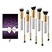 USpicy Makeup Brushes 10-Piece Professional Cosmetics Make up Brush Set with Gift Box Kits (White)