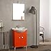 Produktbild MOBILE LAVABO 58 CM A TERRA CON SPECCHIO PER BAGNO ARANCIO EASY
