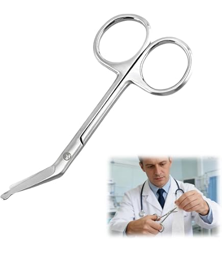 Forbici chirurgiche rette in acciaio inox - punte alterne - 20 cm