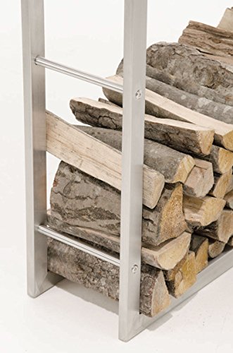 CLP Edelstahl Kaminholzregal / Kaminholzständer KERI, bis zu 8 Größen wählbar 25 x 80 x 150 cm - 5