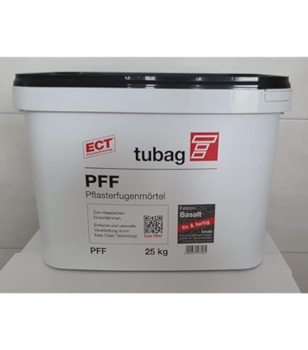 25 Kg Fugenmörtel Tubag Pflasterfugenmörtel F PFF – 25 Kg, Fertig Gemischt, Wasserdurchlässig & Kehrmaschinengeeignet Fix Steingrau 20