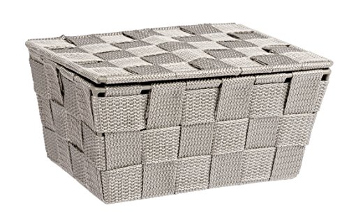 Wenko 22575100 Aufbewahrungskorb mit Badkorb mit Deckel, Polypropylen, taupe, 14 x 19 x 10 cm - 2