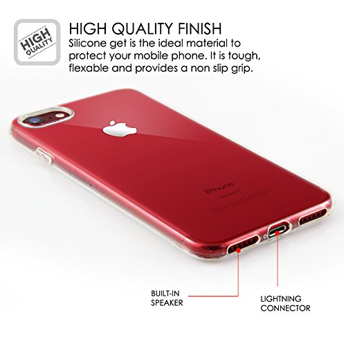 iPhone 7 Case, Crystal Clear Soft Silicone TPU Case and Screen Protector for iPhone 7 Cover [Transparent][4.7