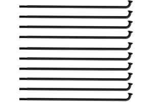 KTKEET Lot de 20/40 rayons de vélo électrique de 2,5 mm de diamètre en acier au carbone noir 70-262 mm avec mamelon pour vélo électrique, moto, tricycle