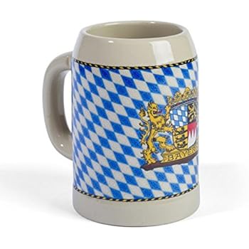 bayerischer Bierkrug mit Zinndeckel Oktoberfest Lederhose