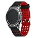 Produktbild Greatfine Gear S2 Classic Watch Armband - Silikon Sportarmband Uhr Band Strap Uhrenarmband Erstatzband mit Metallschließe und Schnalle für Samsung Galaxy Gear S2 Classic SM-R7320 / Moto 360 2 42mm / Huawei Watch 2 / Samsung Gear Sport Smart Watch (Schwarz+Rot)